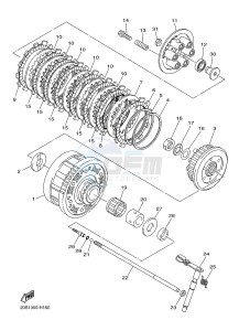 XJ6S 600 DIVERSION (S-TYPE) (36CC 36CE) drawing CLUTCH