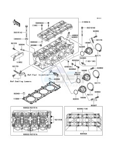 NINJA ZX-12R ZX1200-B4H FR GB GE XX (EU ME A(FRICA) drawing Cylinder Head