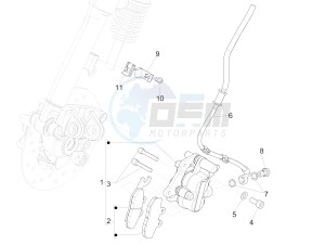 Primavera 50 2T (EMEA, APAC) drawing Brakes pipes - Calipers