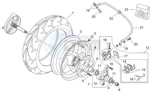 Leonardo 125-150 ST drawing Rear Wheel