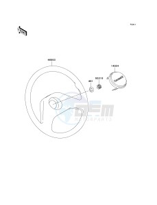 KAF 400 B [MULE 600] (B6F-B9F) B8F drawing STEERING WHEEL