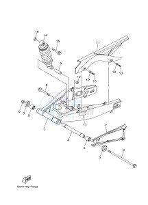 MTN250 MTN-250 MT-250 (B046) drawing REAR ARM & SUSPENSION