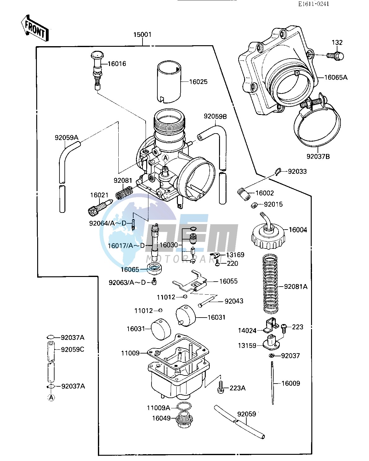 CARBURETOR-- KXF250-A1- -