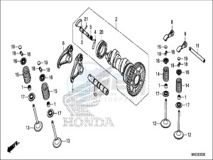 CRF450RXH Europe Direct - (ED) drawing CAMSHAFT/VALVE