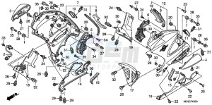 ST1300AC Pan Europoean -ST1300 CH drawing LOWER COWL