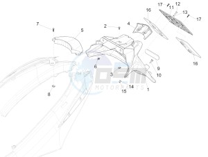 FLY 150 (APAC) drawing Rear cover - Splash guard