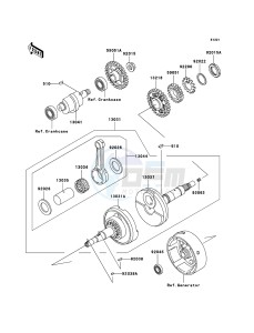 KLF300 KLF300B6F EU GB drawing Crankshaft