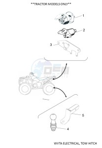 YFM700FWAD YFM70GPAK (B4FF) drawing WVTA ELECTRICAL, TOW HITCH