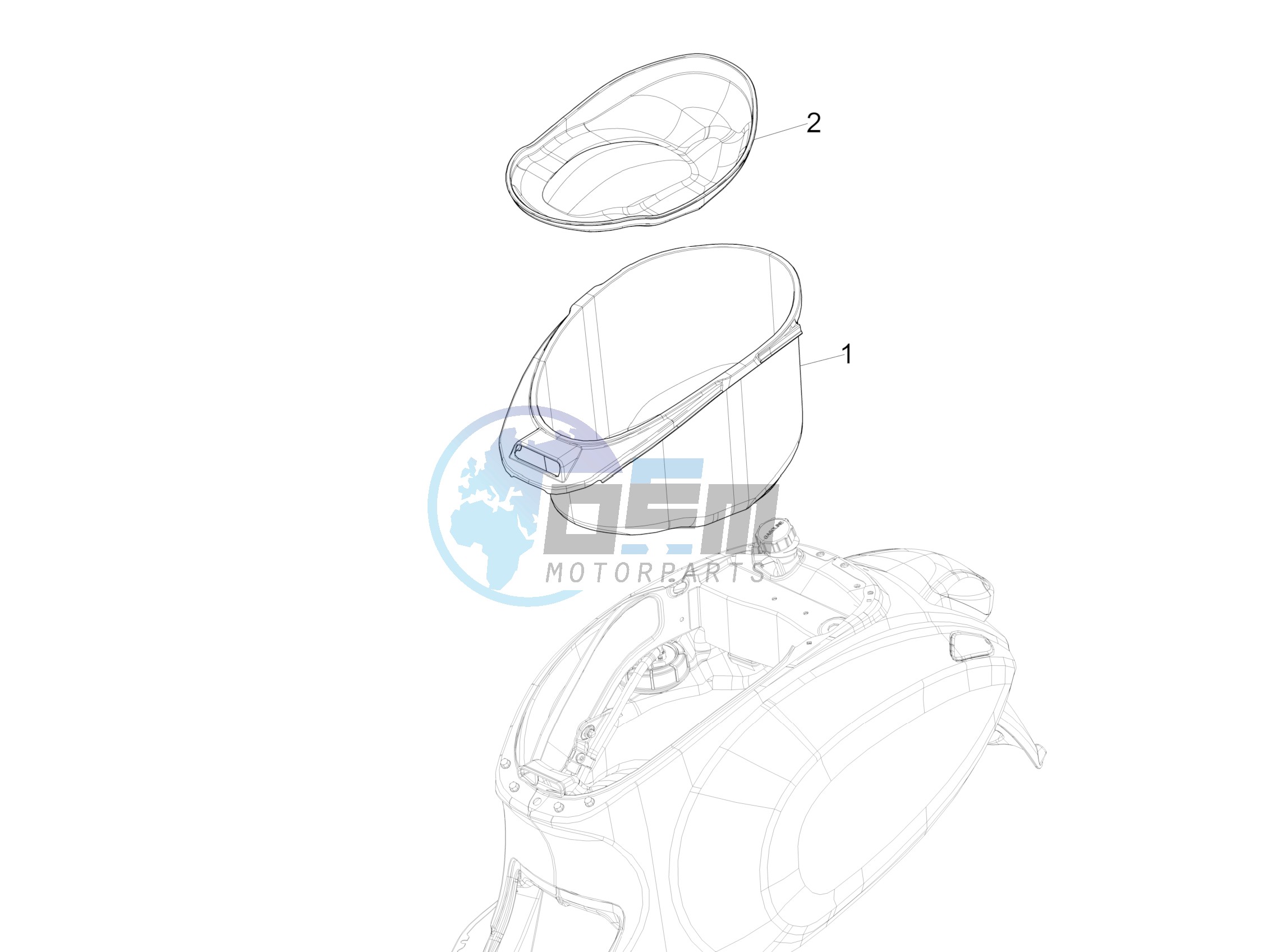 Helmet housing - Undersaddle