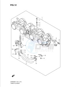 GSXF650 drawing THROTTLE BODY