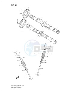 GSX1250 FA drawing CAM SHAFT - VALVE