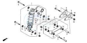 CBR600RR drawing REAR CUSHION