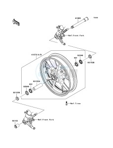 ZZR1400_ABS ZX1400D8F FR GB XX (EU ME A(FRICA) drawing Front Hub