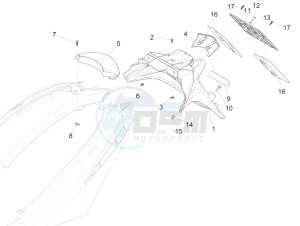 Fly 150 4T 3V ie (APAC) drawing Rear cover - Splash guard