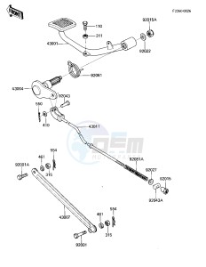 KZ 305 A [CSR] (A1-A2) [CSR] drawing BRAKE PEDAL_TORQUE LINK -- KZ305-A1- -