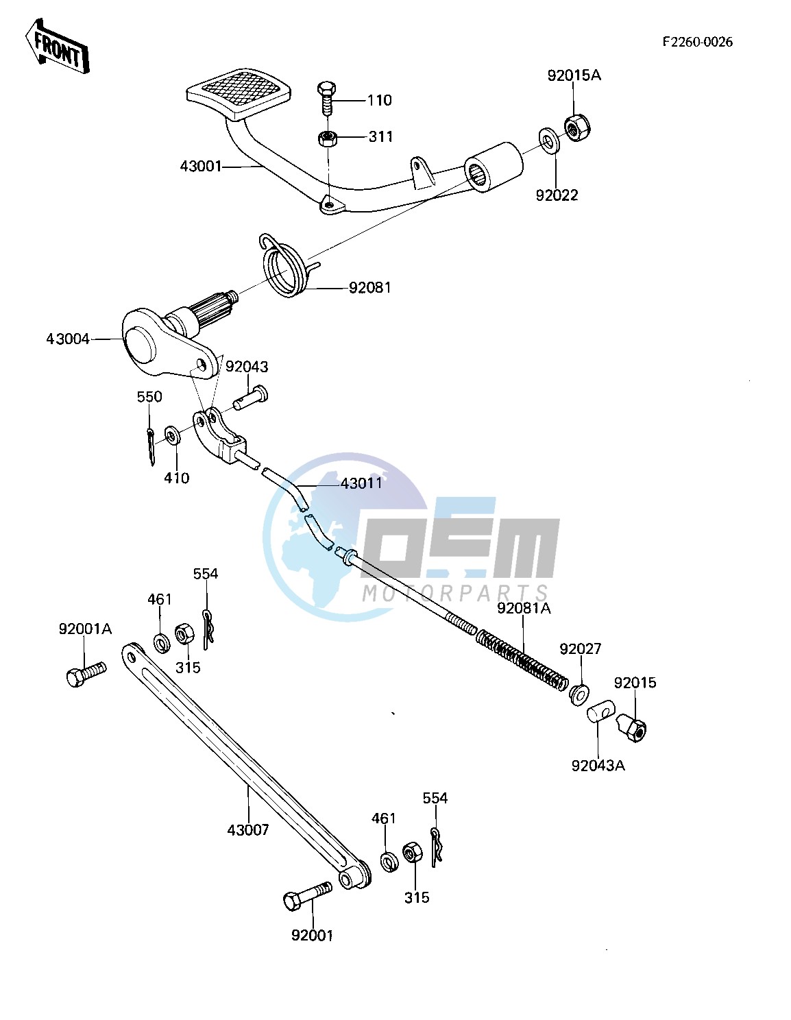 BRAKE PEDAL_TORQUE LINK -- KZ305-A1- -