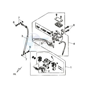 TONIK 125 drawing BRAKE CALIPER / BRAKE LEVER / BRAKE LINES