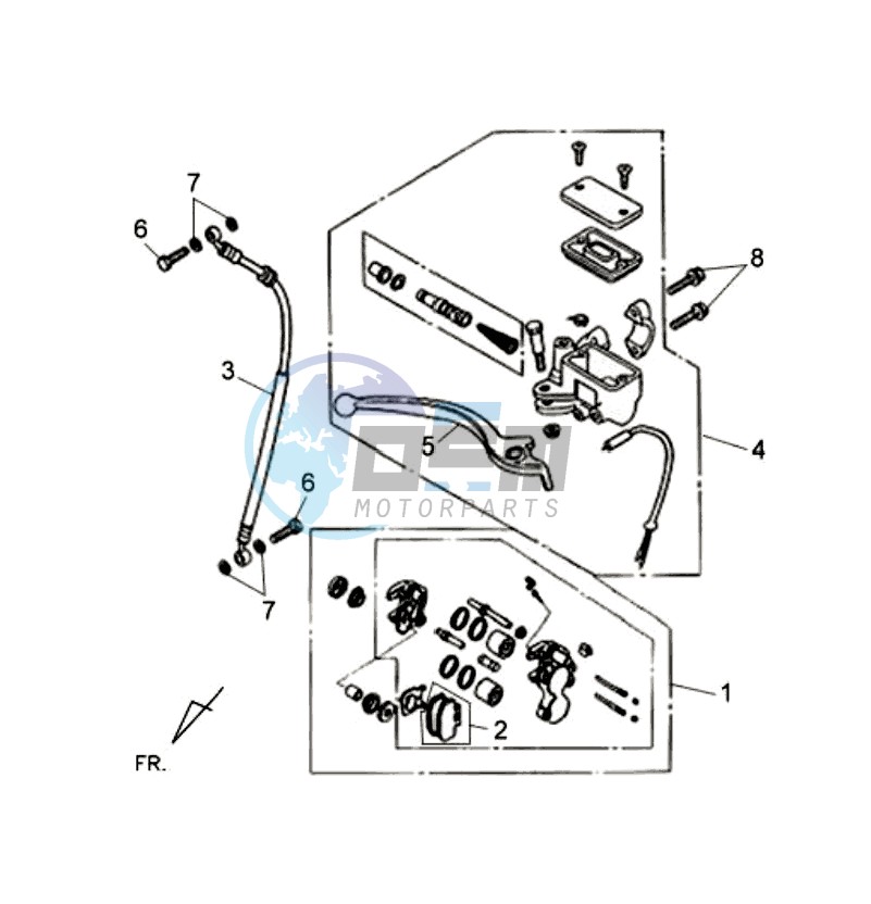 BRAKE CALIPER / BRAKE LEVER / BRAKE LINES