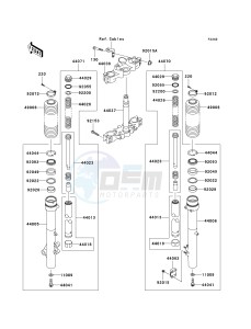 KL 250 G [SUPER SHERPA] (G9F) G9F drawing FRONT FORK