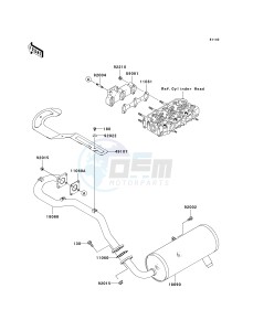 KAF 950 D [MULE 3010 DIESEL 4X4] (D8F) D8F drawing MUFFLER-- S- -