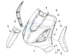 Fly 150 4t drawing Front shield