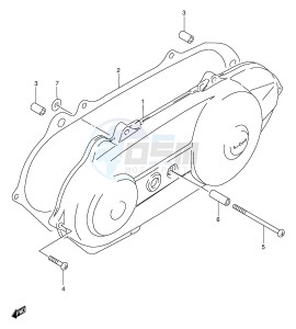 AE50 (E28) drawing CRANKCASE LH COVER