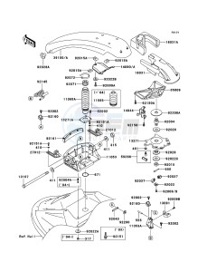 JET SKI 800 SX-R JS800-A3 FR drawing Handle Pole