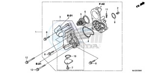 GL1800BE F6B Bagger - GL1800BE UK - (E) drawing WATER PUMP