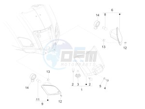 SUPER GTS 125 4T 3V IE NOABS E2-E3 (APAC) drawing Rear headlamps - Turn signal lamps