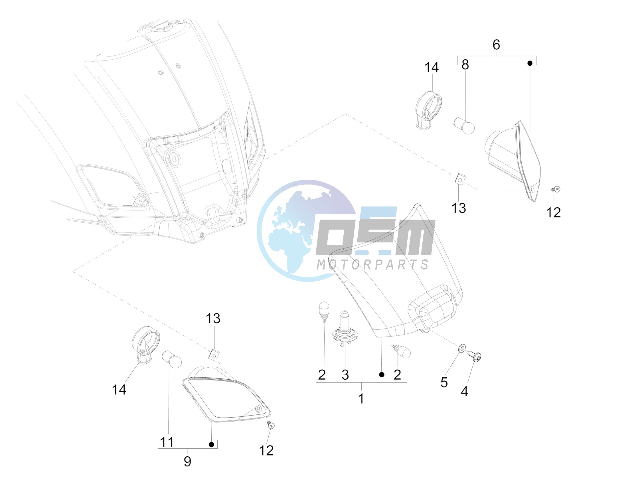 Rear headlamps - Turn signal lamps