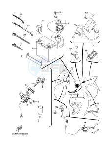 MW125 MW-125 TRICITY TRICITY 125 (2CM1 2CM5) drawing ELECTRICAL 1