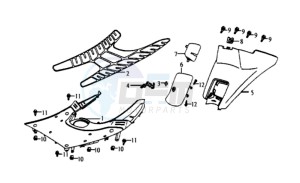 RED DEVIL 50 L6 drawing COWLING / FOOTREST / FLOOR MAT