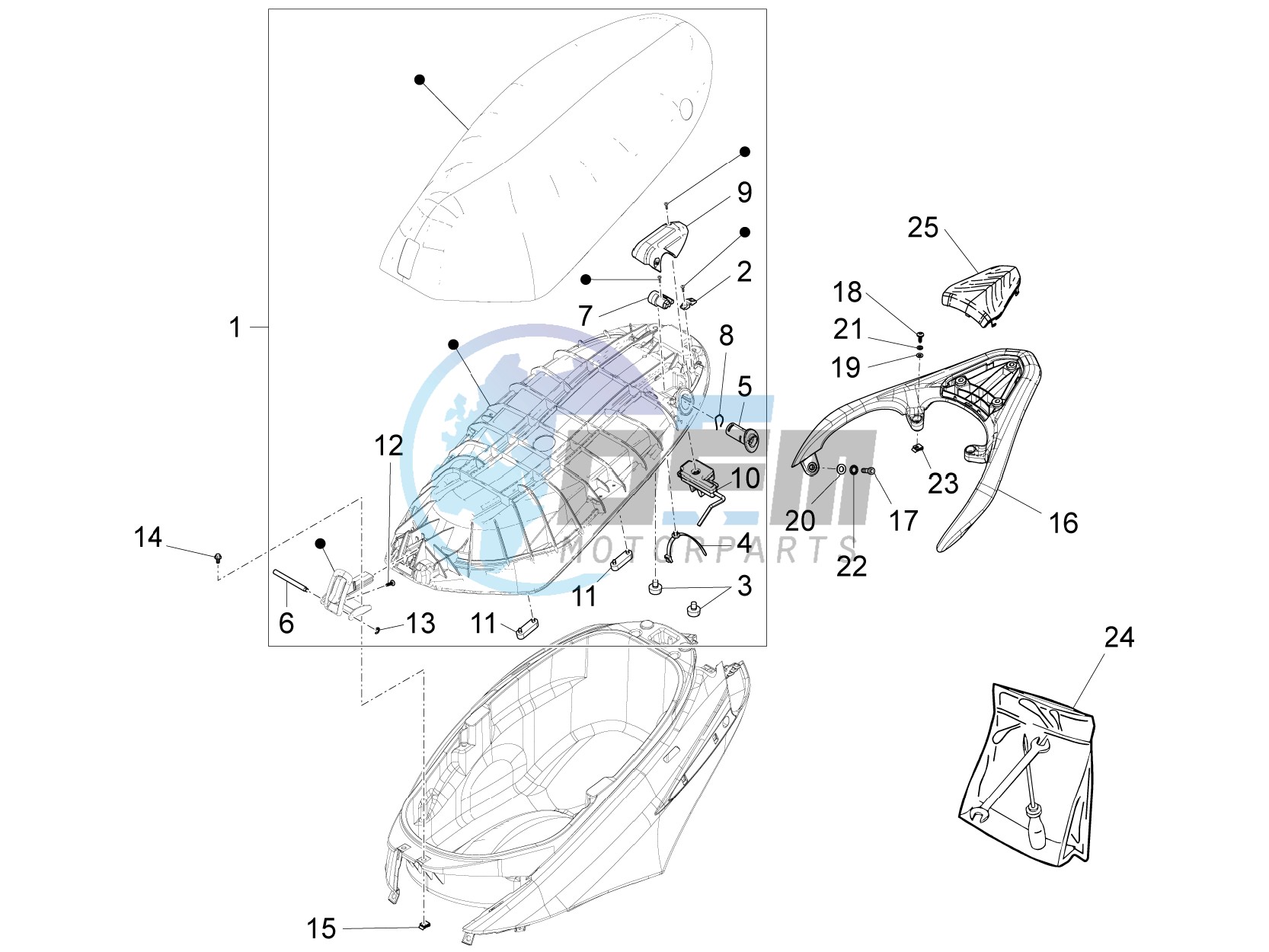 Saddle/seats