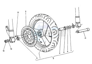 PLANET 125 drawing FRONT WHEEL 3 SPOKES