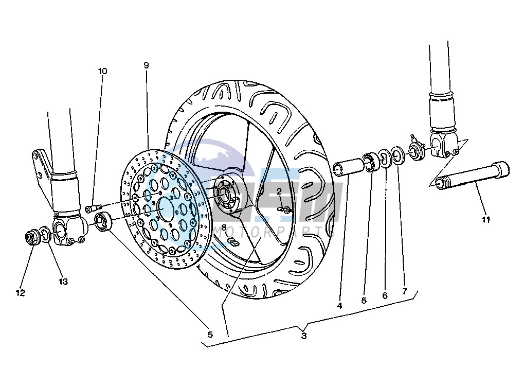 FRONT WHEEL 3 SPOKES