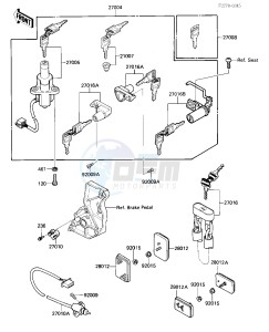 ZL 1000 A [ZL1000 ELIMINATOR] (A1) drawing IGNITION SWITCH_LOCKS_REFLECTORS