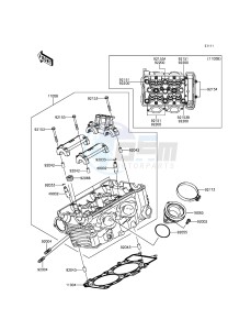 ER-6F EX650EFF XX (EU ME A(FRICA) drawing Cylinder Head