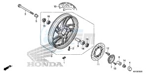 SH125DG SH125D E drawing FRONT WHEEL