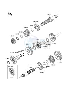 KX250F KX250T6F EU drawing Transmission