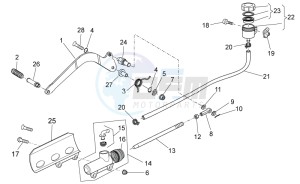 V7 II Stone ABS 750 USA-CND drawing Rear master cylinder