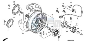 NT700VAA France - (F / ABS) drawing REAR WHEEL