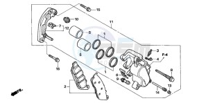 FMX650 FMX650 drawing FRONT BRAKE CALIPER