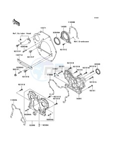 MULE 3010 DIESEL 4x4 KAF950-B3 EU drawing Engine Cover(s)