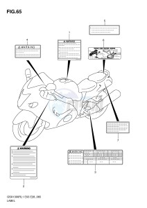 GSX1300R (E3-E28) Hayabusa drawing LABEL (GSX1300RL1 E33)