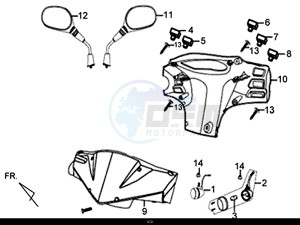 X'PRO 50 (25 Km/h) (AE05W9-NL) (E4) (L8-M1) drawing HANDLE PIPE HANDLE COVER