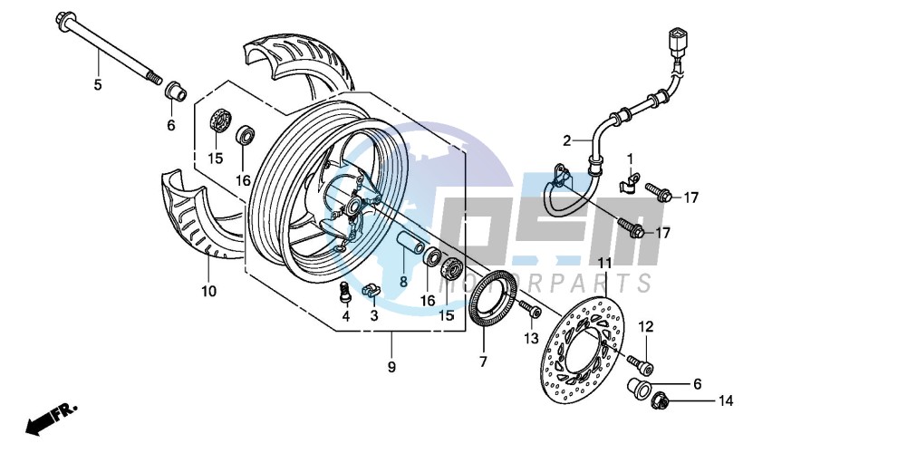 FRONT WHEEL (FES125A)(FES150A)