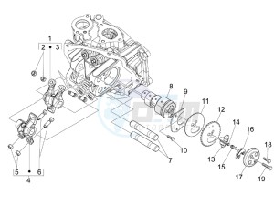 GTV 250 ie USA drawing Rocking levers support unit