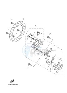 MW125A TRICITY 125 (2CMP 2CMR) drawing REAR BRAKE CALIPER