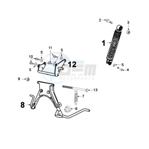 FIGHT XA EU drawing REAR SHOCK AND STAND