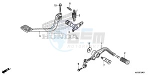 GL1800BG GOLDWING - F6B UK - (E) drawing PEDAL